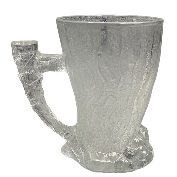 McDonald's 1993 FLINTSTONES "RocDonalds" Frosted Glass “Mammoth Mug” Coffee - Picture 2 of 11